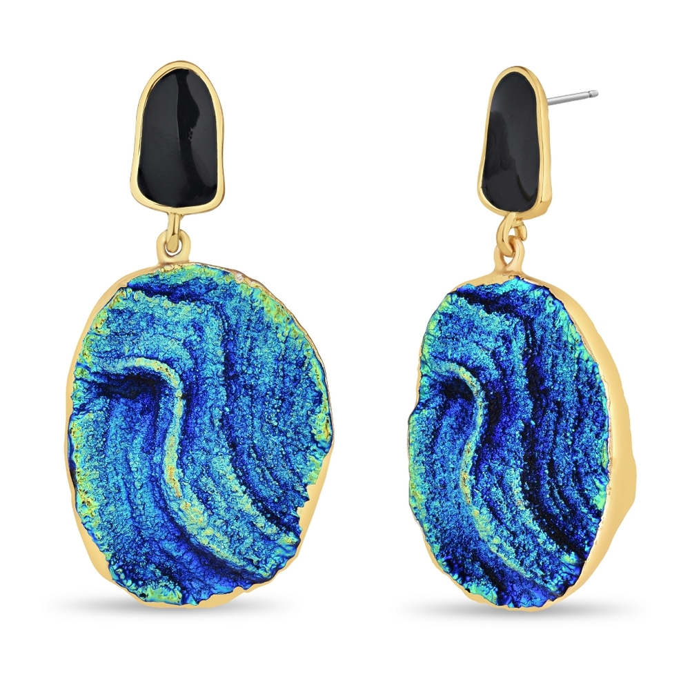 OCEANIC BLUE DROP EARRINGS